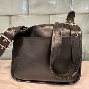 Black Coach Vintage 09966 Leather Legacy Hobo Zip Shoulder Crossbody Bag